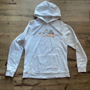 The North Face. White hoodie. XLG.